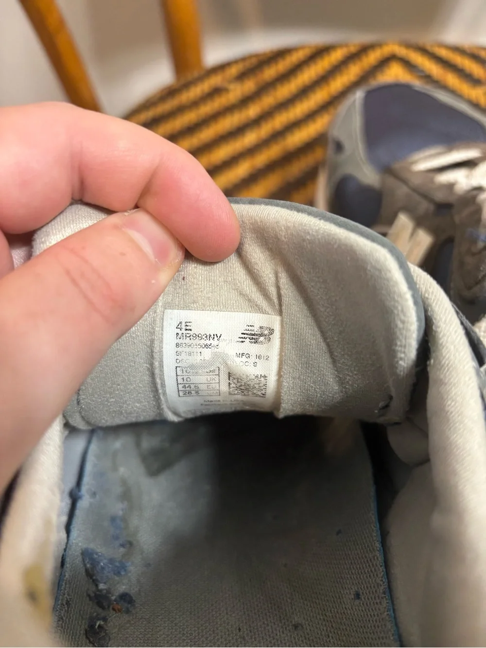 New Balance 993 Navy Made in USA MR993NV 10.5 4E